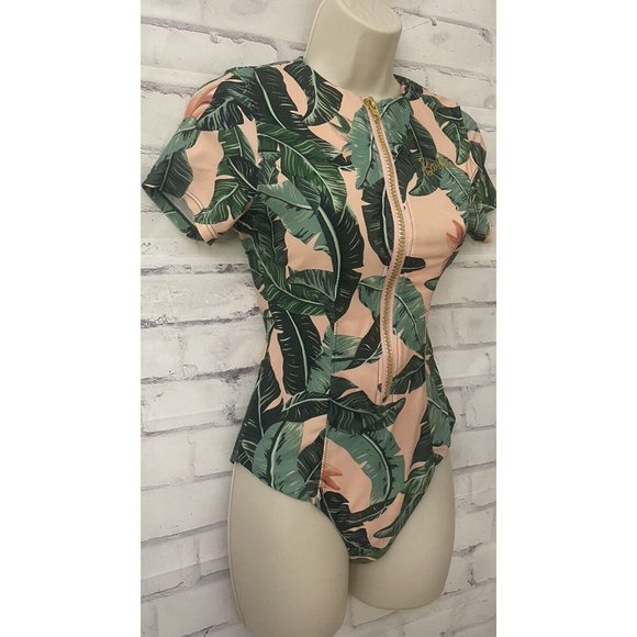 MUMU SMYM Barbie Beverly Pipeline One Piece Zip Front‎ Swimsuit Sz S Rare - Picture 5 of 15